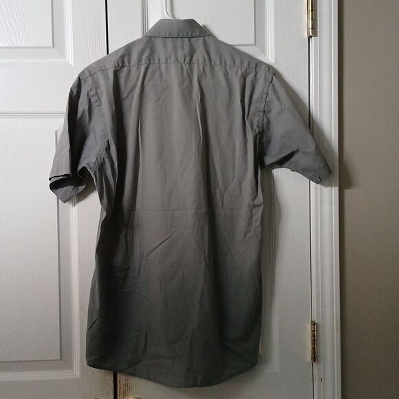 Bert Pulitzer Collector Edition light gray short sleeve button down shirt Sz 15 - Picture 5 of 8